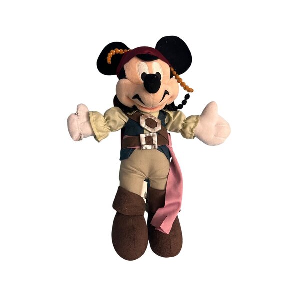 Disney Parks Mickey Mouse Pirate Jack Sparrow Plush Stuffed Toy - Picture 2 of 7